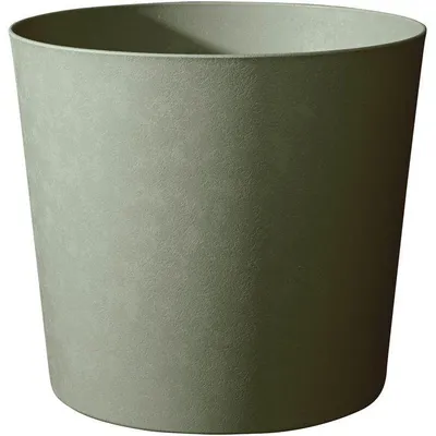 Image de Pot de fleurs Conique, Ø 40 cm, EDA Element, 30 L, Système de drainage, Intérieur Extérieur, Ø 39,1 x H 32 cm, Kaki