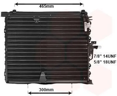 Obrázek produktu pro VAN WEZEL 30005170 Kondenzátor klimatizace Kondenzátor klimatizace vhodný pro MERCEDES-BENZ sedanu (W124)