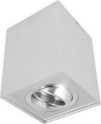 Image de LED line Plafonnier CUBO Lampe pour montage en saillie Luminaire Spot orientable 45° Angulaire Argenté en aluminium avec douille GU10 Ampoule 5W Blanc neutre