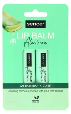 Produktbild von 24x Sence Lip Balm Aloe Vera  2x4,3g Lippenpflegestift Balsam Creme Schutz Set
