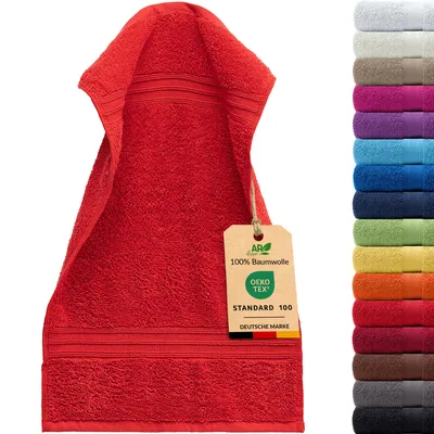 Produktbild von AR Line ARIZONA Handtuch-Serie – 500 g/m² Frottier in 9 Größen verfügbar, Größe: Gästetuch 30x50 cm, Farbe: Rot