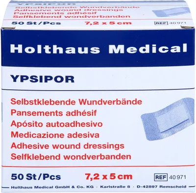 Zdjęcie produktu dla WUNDVERBAND sterylny YPSIPOR 7,2x5cm, 50 St VER