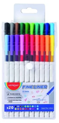 Produktbild von Keyroad-Feinstift-Set, 0,4 mm, 20 Farben