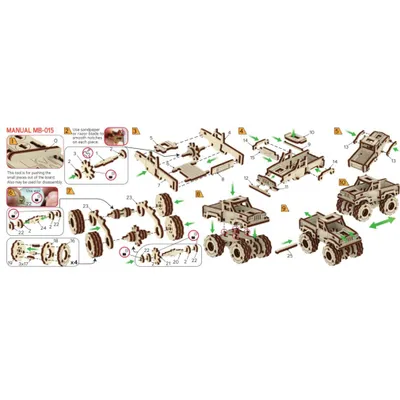 Produktbild von WOODEN.CITY MONSTER TRUCK 3, 66 Stück(e)