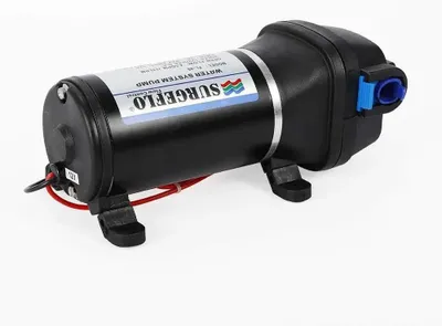 Produktbild von Wasserpumpe Boot - 12V selbstansaugende Druckpumpe - 17 l/min - 2,8 bar - Fäkalien- und Trinkwasser - EU Stecker - Schwarz