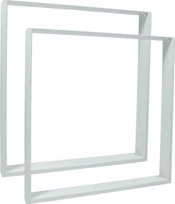 Immagine prodotto di Natural Goods Berlin Mobili RECHTECK, guide da tavolo, gambe da tavolo, struttura da tavolo, tavolo da pranzo, panca, tavolino, bianco, L60xH72 cm, 2 pezzi