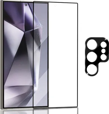Produktbild von 1-Pack Displayschutzfolie & 1-Pack Objektivschutz fur Samsung S24 Ultra 5G aus 9H gehärtetem Glas