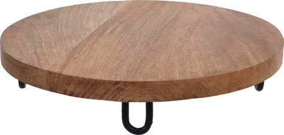 Produktbild von Servierbrett auf Fuß, Mangoholz, Höhe: 60 mm, ø: 290 mm