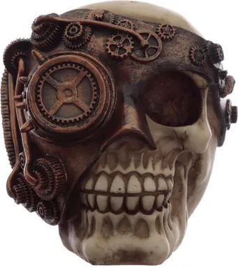 Productafbeelding van Steampunk Schedel Decoratie met Mechanische Ooglap