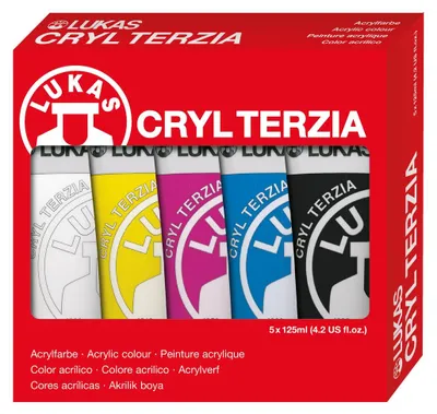 Produktbild von MALSET CRYL TERZIA 5X125ML Primärfarben, 5 x 125ml