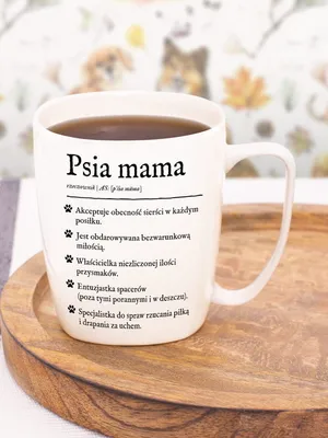 Produktbild von Weißer Keramikbecher Hundemama