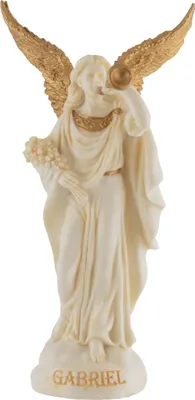Produktbild von Veronese Miniatur Figur Erzengel Gabriel Religiöse Skulptur aus Polyresin Weiß