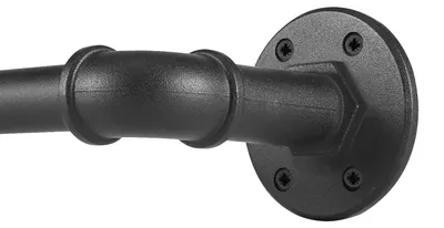 Gardinenstange verstellbar 88-266 cm, Schwarz, Metall, ausziehbar