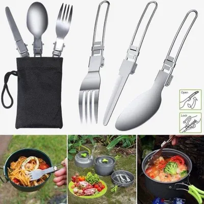 Produktbild von Aluminium-Kochgeschirr-Set 14-teilig für 2-3 Personen Camping Wandern