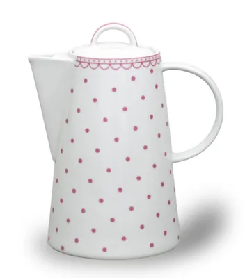 Obrázok produktu pre Thun 1794 Tom, kanvica na kávu, 1,2 l, ružové bodky, porcelán Thun