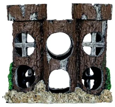 Productafbeelding van SuperFish Rond kasteel ornament voor aquarium en terrarium  in 3 maten S - 11x11x12cm