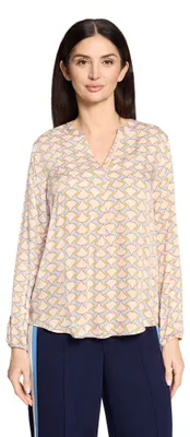 Produktbild von Cartoon Damen Casual-Bluse mit Muster 42, Blue/Apricot