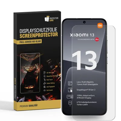 Produktbild von 2x Displayschutzfolie für Xiaomi 13 3D KLAR FULL COVER PREMIUM Displayschutz Schutzfolie Folie