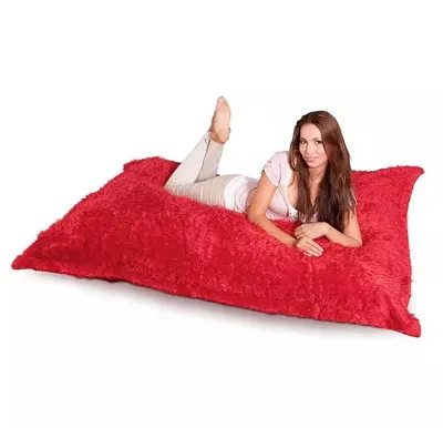 Produktbild von Smoothy Premium Flokati Sitzsack XXL – Flauschiger Riesensitzsack mit waschbarem Bezug aus 100% Polyester – Hochwertiges Kissen