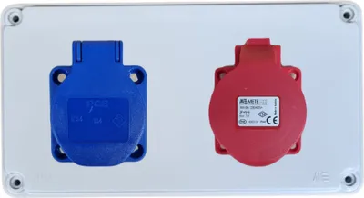 Produktbild von IP44 Stromverteiler Verteilerkasten Sicherungskasten 1x 230V IP44 _1x 16A IP44_Ohne_40202005_Ohne Kabel