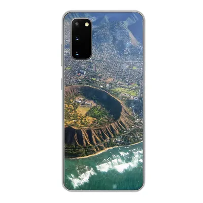 Produktbild von MuchoWow® Handyhülle Schutzhülle Hülle für Samsung Galaxy S20 Ein Luftbild von Honolulu und einem erloschenen Krater auf Hawaii Silikon Softcase Handy Hülle - Bild
