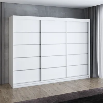 Produktbild von Schwebetürenschrank FLIX 3-türig Schrank 200 cm (Weiß, Schwarz, Sonoma)