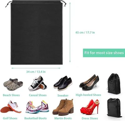 Produktbild von Famanu Schuhbeutel 10 Stück - 35 x 45 cm, für Schuhe bis EU Größe 48
