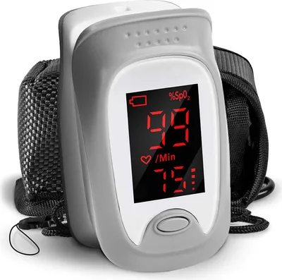 Produktbild von Duronic OX01R Pulsoximeter | Ermittlung der Herzfrequenz und arteriellen Sauerstoffsättigung | Digitale Anzeige | Einfache und schmerzfreie Messung | Inklusive Halterung und Tasche