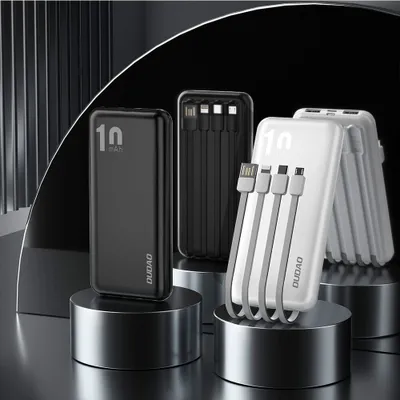 Obrázok produktu pre DUDAO K6Pro Univerzálna power banka 10000mAh s káblom USB typu C Lightning biela