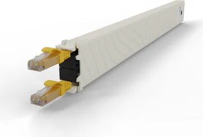 Produktbild von PATCHBOX .one / Cassette / 8RU / UTP / Yellow, 0,8 m, Cat6a, U/UTP (UTP), RJ-45, RJ-45, Gelb