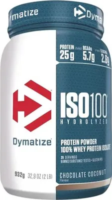 Produktbild von Dymatize ISO 100 Hydrolyzed - 900g-Dose Chocolate Coconut