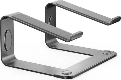 Image de Support ergonomique pour ordinateur portable Unyqoos® – Support métallique pour ordinateurs portables de 10 à 15,6 pouces, jusqu'à 4 kg, argent/gris, avec patins antidérapants