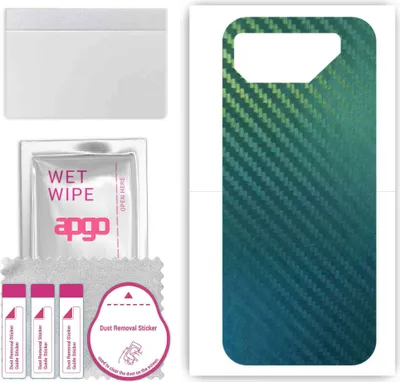 Produktbild von apgo Rückseite Schutzfolie, Skin, kompatibel mit Asus ROG Phone 7, Hinten Displayschutzfolie aus Vinylfolie, kratzfest, einfache Montage - Kohlenstoff-Chamäleon CAKA1