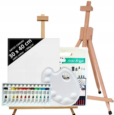 Produktbild von Malset Z1 Malkasten mit Staffelei, Pinseln und Acrylfarben