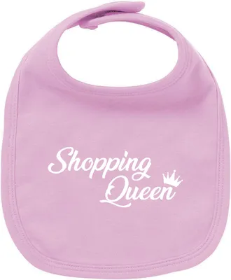 Produktbild von Huuraa Unisex Babylatz Shopping Queen  Geschenk Babypink  Baumwolle Shopping Queen Mitbringsel