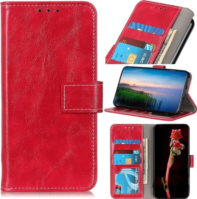 Produktbild von Mobigear Basic  Samsung Galaxy M53 Hülle Klapphülle Geldbörse - Rot
