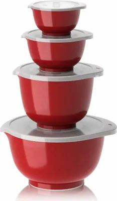 Immagine prodotto di Rosti Schüssel-Set Margrethe New 8-tlg., Durostima, Rot, 0.25 + 0.5 + 1.5 + 3 L, 29963