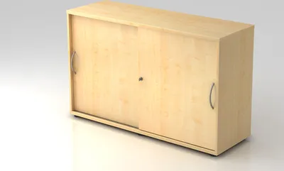 Produktbild von Schiebetürschrank 1752S BM, 2 OH 120 x 40 x 74,8 cm (BxTxH)