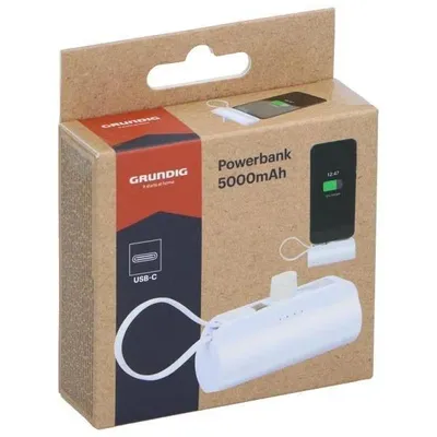 Produktbild von Grundig  Grundig Powerbank 5.000 mAh, mit Ständerfunktion Farbe:weiss
