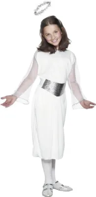 Produktbild von Engelskostüm Kostüm Engel Engelkostüm Fasching Gr. 110-122 (S), 128-134 (M), 140-158 (L), Größe:L