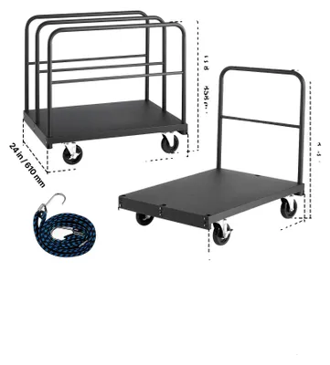 Produktbild von Panelwagen, 800 kg Tragfähigkeit, doppelte Funktionalität, 2500lbs