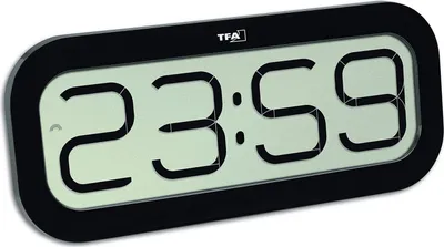 Produktbild von Funkgesteuerte Wanduhr mit Großem LCD-Display und Stundenschlagmelodien
