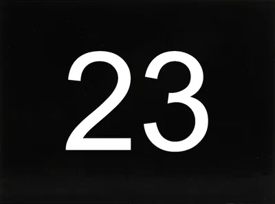 Produktbild von Nummernschild selbstklebend, 40 x 30 mm, Type 23, Kunststoff schwarz glänzend