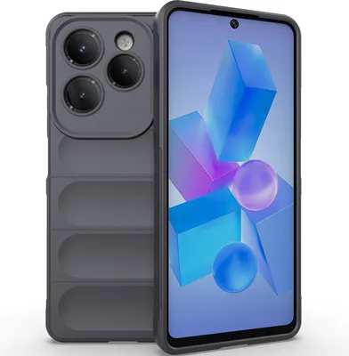 Produktbild von Handyhülle für Infinix Hot 40 / Hot 40 Pro Weich TPU Silikon Stossfest Anti-rutsch Hülle Grau