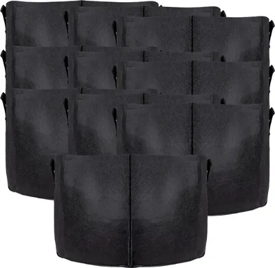 Immagine prodotto di Intirilife 10x sacco per piante in pile da 56 litri - 15 galloni - 50 x 30 cm - Fioriera in pile con maniglie per il trasporto per giardino, serra e molto altro. - Borsa per fioriere, Immagine generata dall'IA