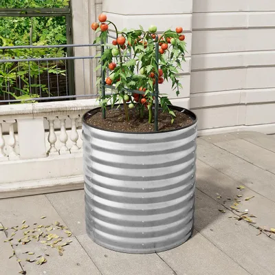 Produktbild von Livingandhome Robustes Hochbeet aus verzinktem Stahl