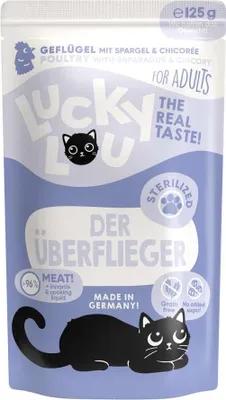 Produktbild von Lucky Lou 014486, Adult, jede Rasse, Geflügel, 125 g, Getreidefrei