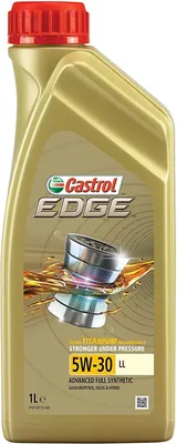 A bottle of Castrol EDGE 5W-30 LL motor oil.