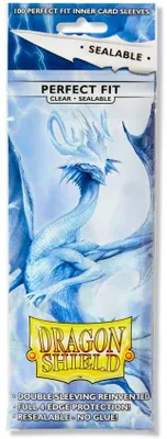 Produktbild von Dragon Shield Standard Perfect Fit Verschließbare Hüllen - Klar (100 Hüllen)