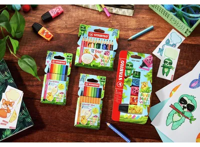 Obrázek produktu pro STABILO Prémiové fixy - pero 68 Mini Animal Vibes - balení 8 kusů - 8 barev